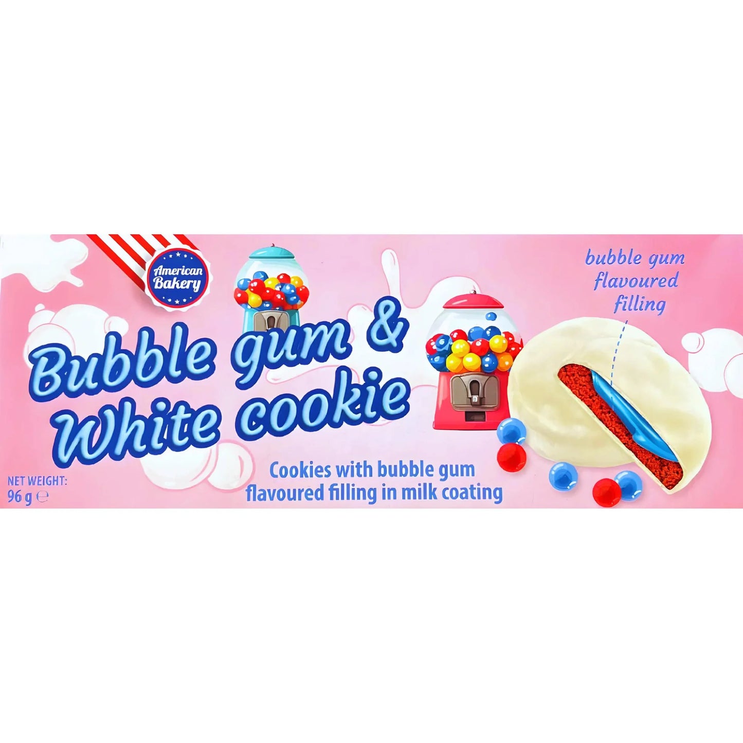 American Bakery Bubble Gum & White Cookie 96g