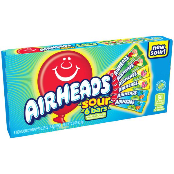 Airheads Sour 6 Bars Theaterbox 93g