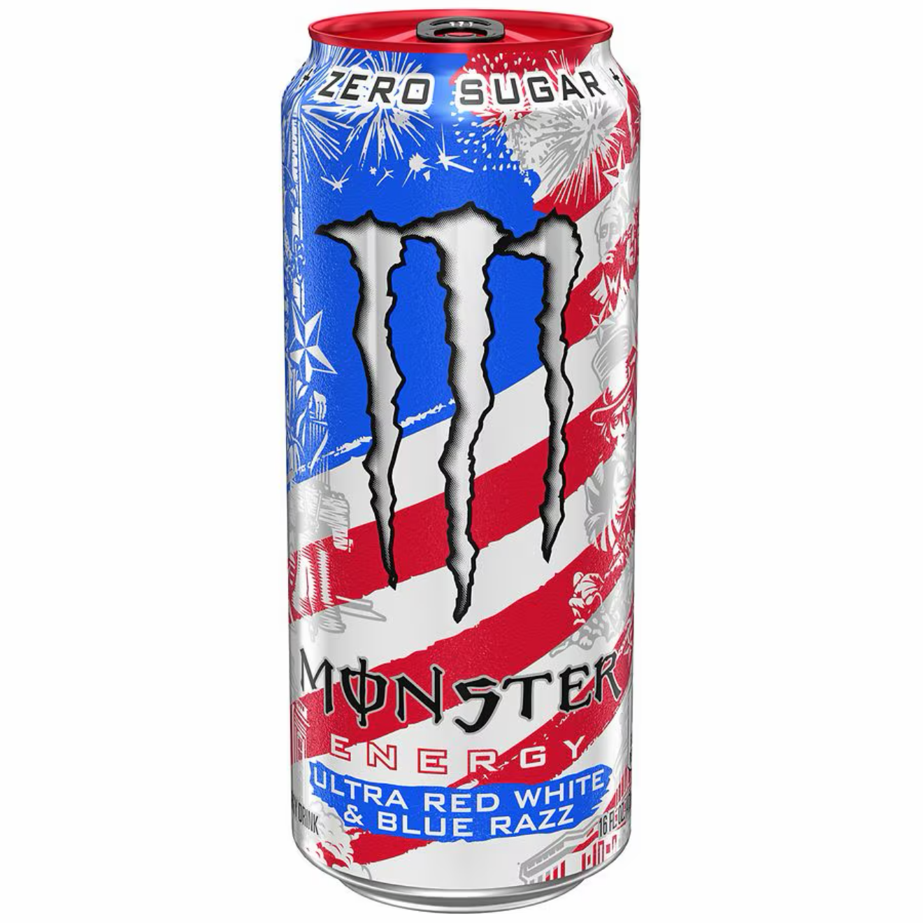 Monster Red White & Blue Razz 473ml - USA Import