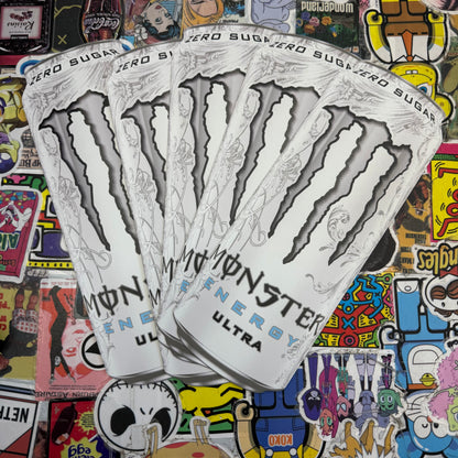 GRATIS MONSTER WHITE STICKER BIJ BESTELLEN VAN 4 MONSTER BLIKKEN [1x PER KLANT]