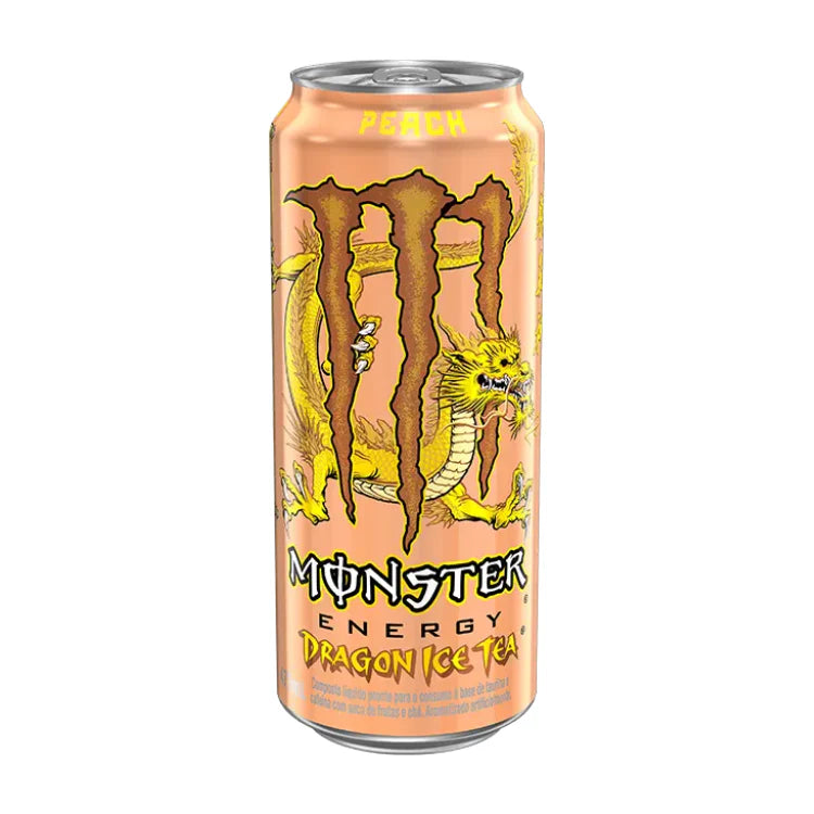 Monster Dragon Ice Tea Peach 473ml - Brazil Import