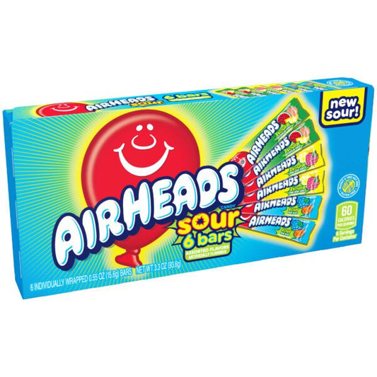 Airheads Sour 6 Bars Theaterbox 93g