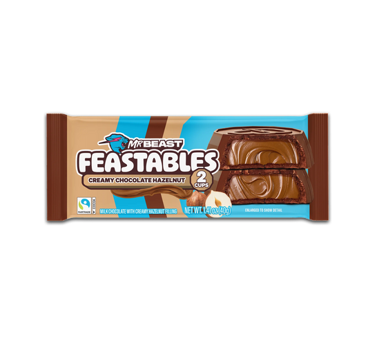 Feastables Creamy Chocolate Hazelnut Butter Cups 40g