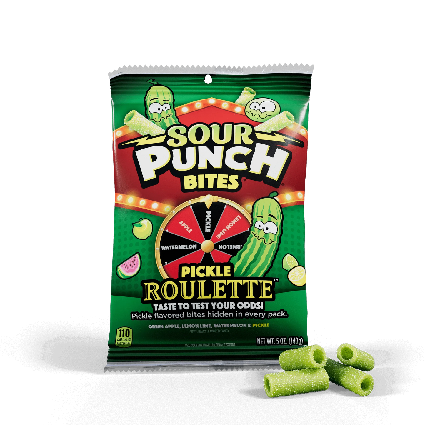 Sour Punch Bites - Pickle Roulette 140g [THT 14/01/26]