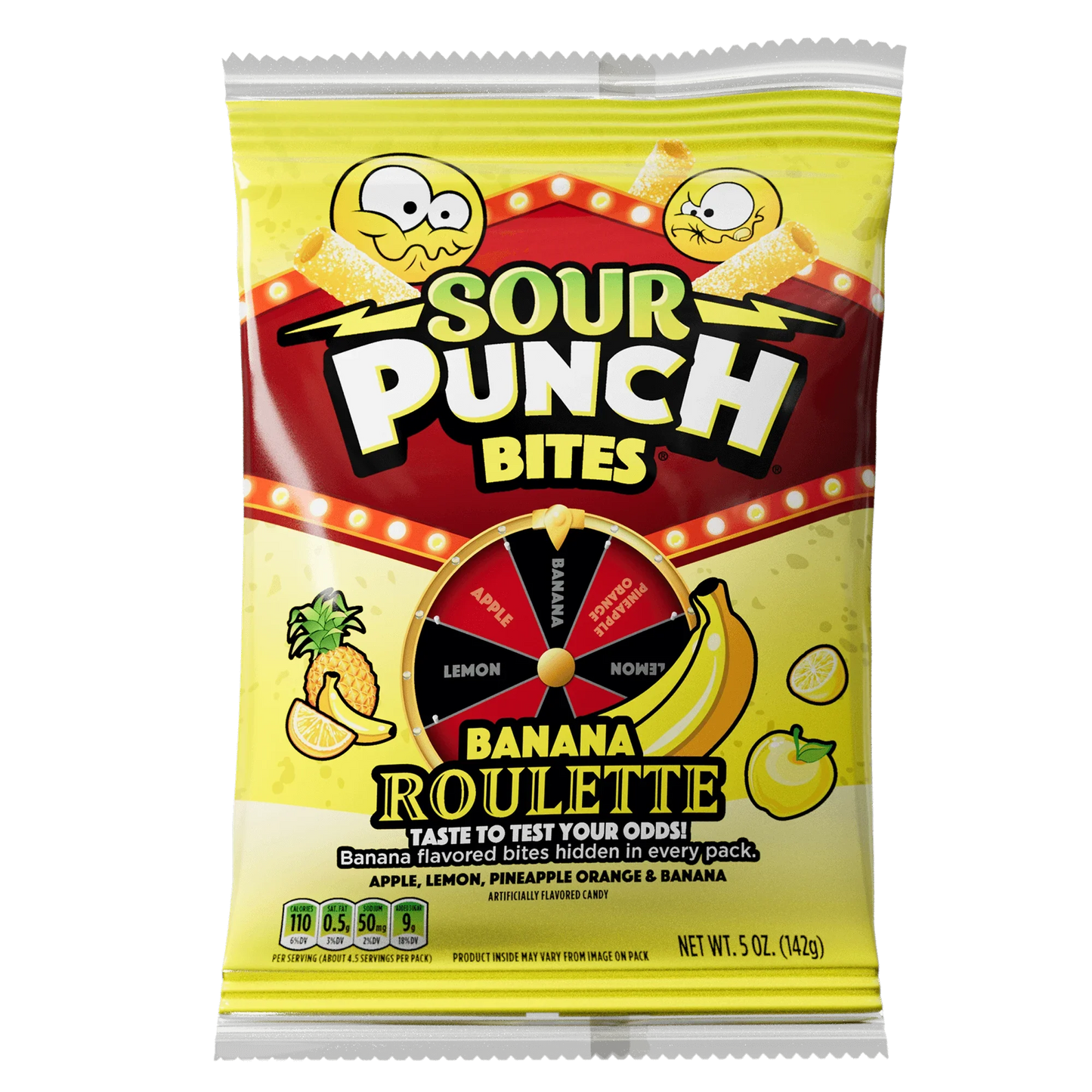 Sour Punch Bites - Banana Roulette 140g [THT 14/01/26]