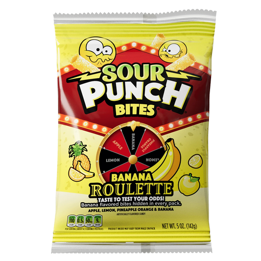 Sour Punch Bites - Banana Roulette 140g [THT 14/01/26]