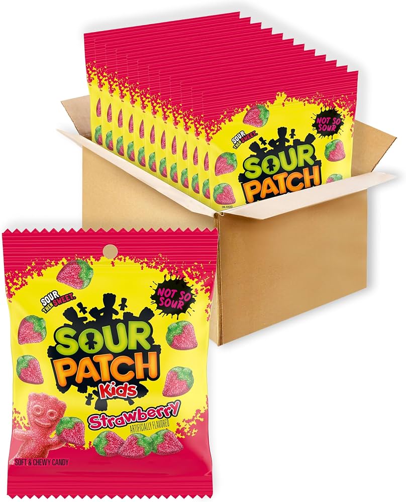 12x Sour Patch Strawberry 102g - USA Import [THT 03/26]