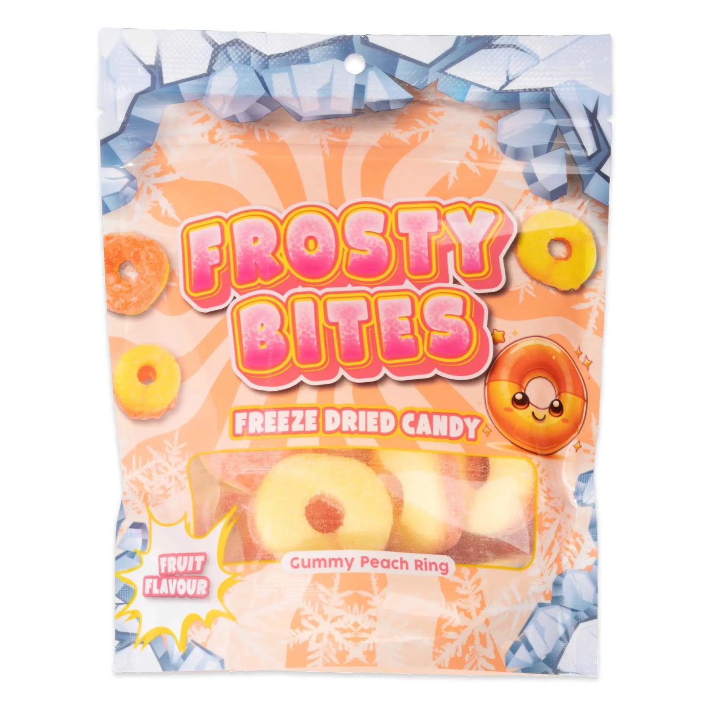Frosty Bites Gummy Peach Rings 50g